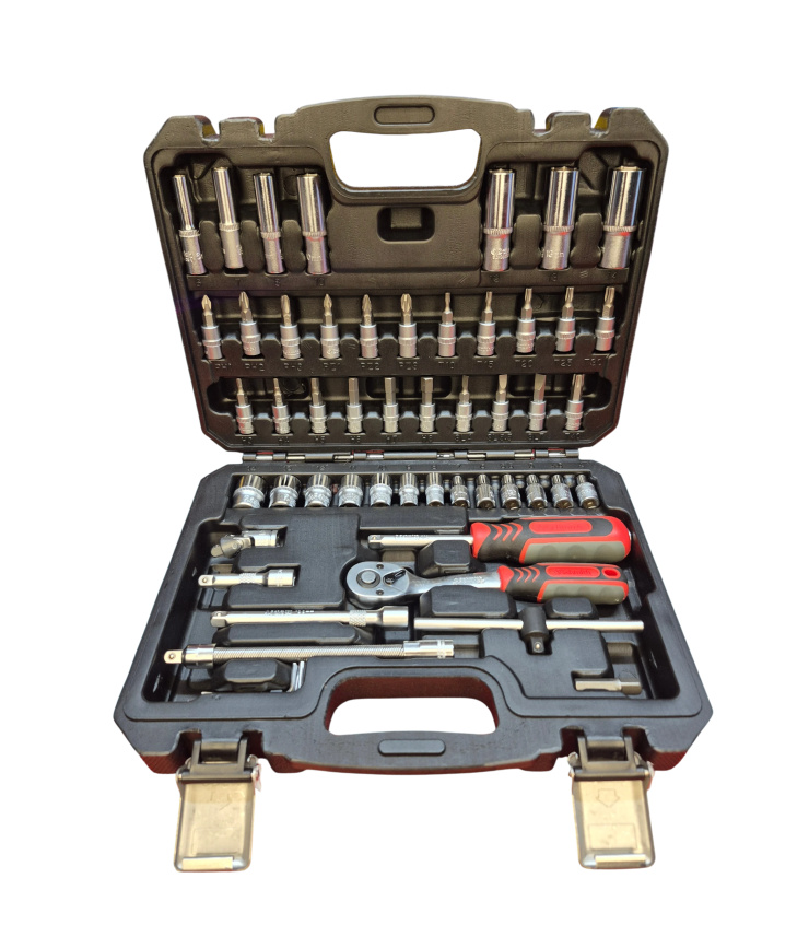 جعبه بکس بلند و کوتاه 53 پارچه درایو 1/4 اینچ اشمیت SCHMITH مدل SCH01Z01053 به سفارش لهستان